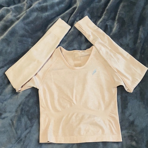 Peach DoYouEven long sleeve crop S - Picture 1 of 4